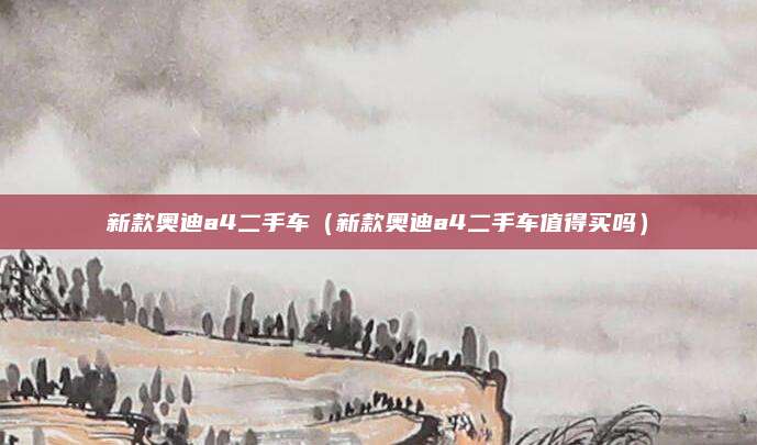 新款奥迪a4二手车(新款奥迪a4二手车值得买吗)