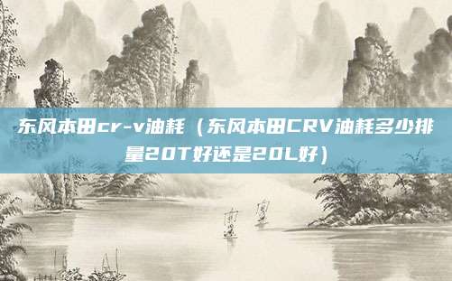东风本田cr-v油耗(东风本田CRV油耗多少排量20T好还是20L好)