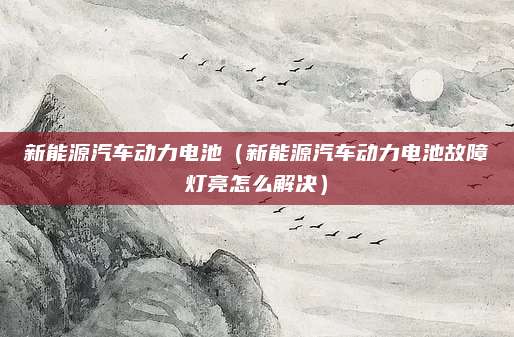 新能源汽车动力电池(新能源汽车动力电池故障灯亮怎么解决)