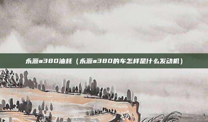 永源a380油耗(永源a380的车怎样是什么发动机)