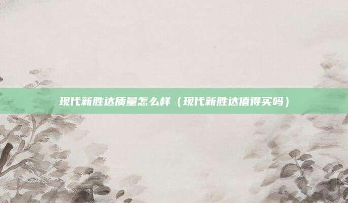 现代新胜达质量怎么样(现代新胜达值得买吗)
