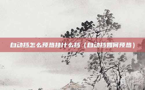 自动挡怎么预热挂什么挡(自动挡如何预热)