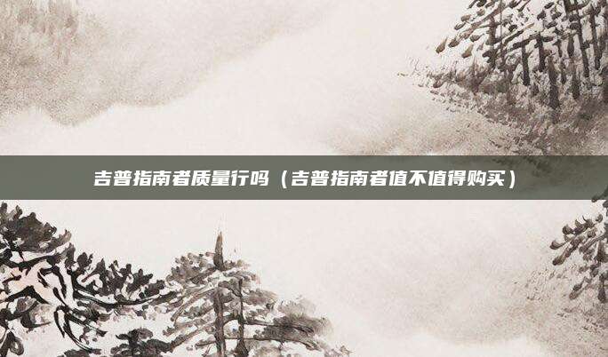 吉普指南者质量行吗(吉普指南者值不值得购买)