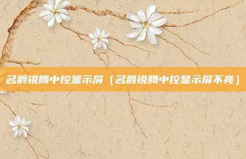 名爵锐腾中控显示屏(名爵锐腾中控显示屏不亮)