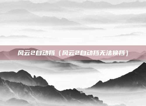 风云2自动挡(风云2自动挡无法换挡)