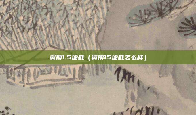 翼搏1.5油耗(翼搏15油耗怎么样)