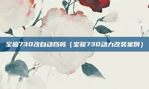 宝骏730改自动挡吗（宝骏730动力改装案例）