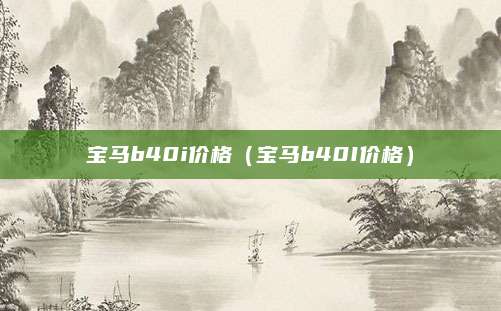 宝马b40i价格(宝马b40I价格)