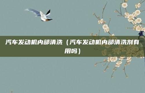 汽车发动机内部清洗（汽车发动机内部清洗剂有用吗）