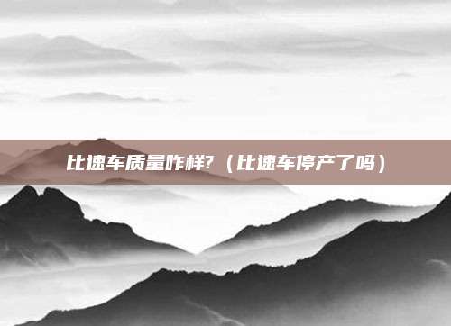 比速车质量咋样?(比速车停产了吗)