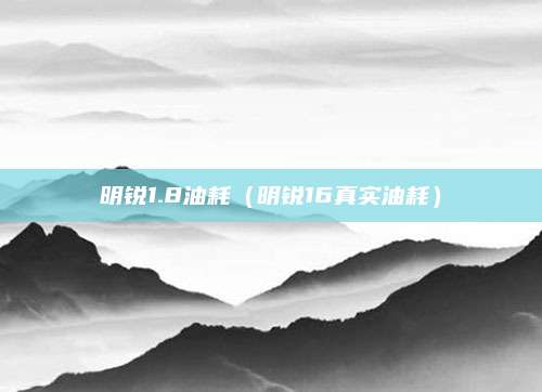 明锐1.8油耗(明锐16真实油耗)