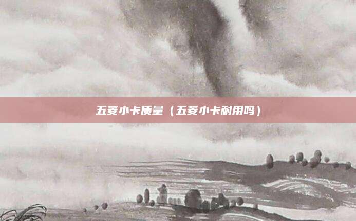 五菱小卡质量(五菱小卡耐用吗)