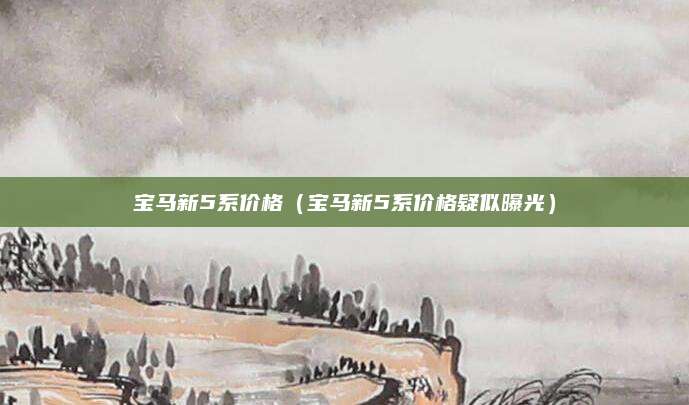 宝马新5系价格(宝马新5系价格疑似曝光)