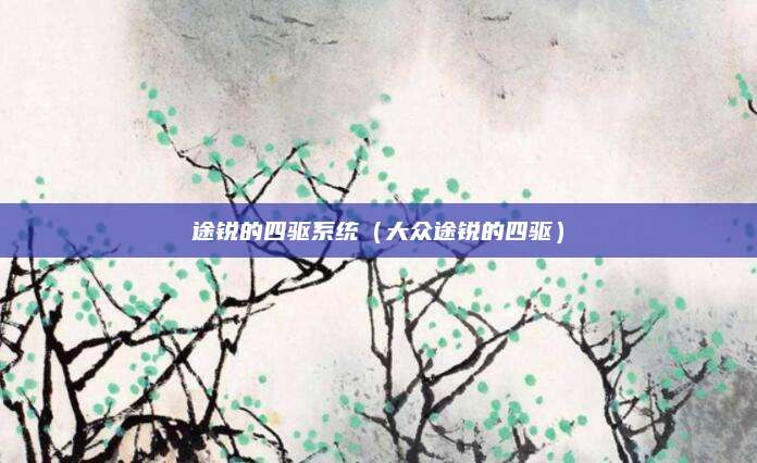 途锐的四驱系统(大众途锐的四驱)