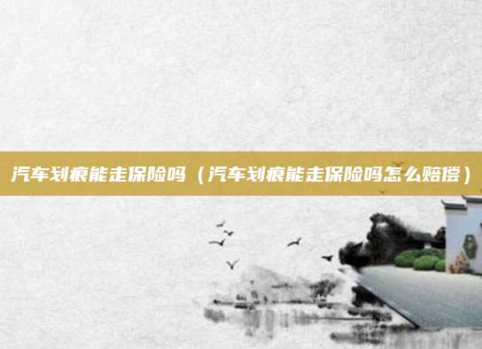 汽车划痕能走保险吗(汽车划痕能走保险吗怎么赔偿)