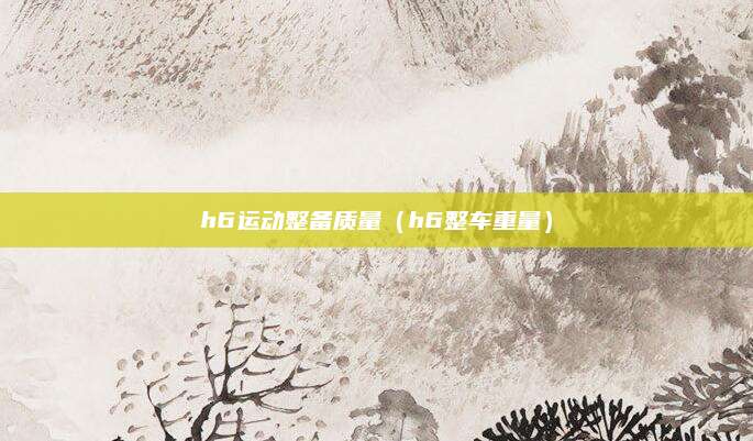 h6运动整备质量(h6整车重量)