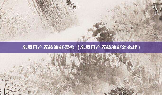 东风日产天籁油耗多少(东风日产天籁油耗怎么样)