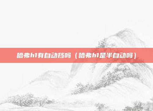 哈弗h1有自动挡吗（哈弗h1是半自动吗）