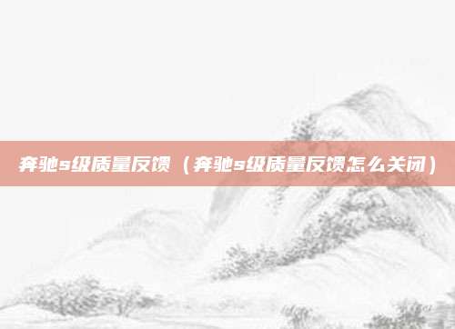 奔驰s级质量反馈(奔驰s级质量反馈怎么关闭)