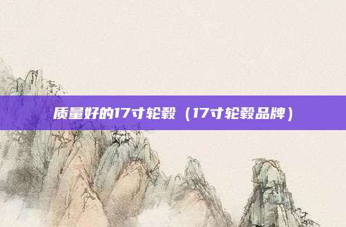 质量好的17寸轮毂(17寸轮毂品牌)
