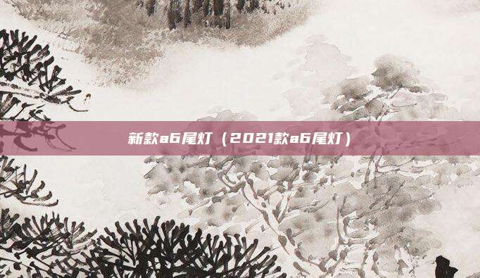 新款a6尾灯(2021款a6尾灯)