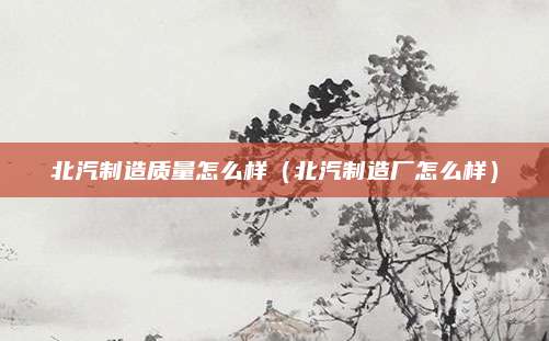 北汽制造质量怎么样（北汽制造厂怎么样）