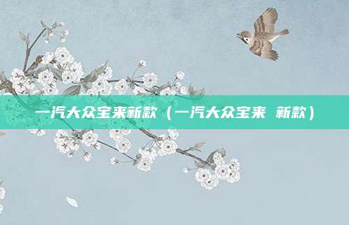 一汽大众宝来新款(一汽大众宝来 新款)