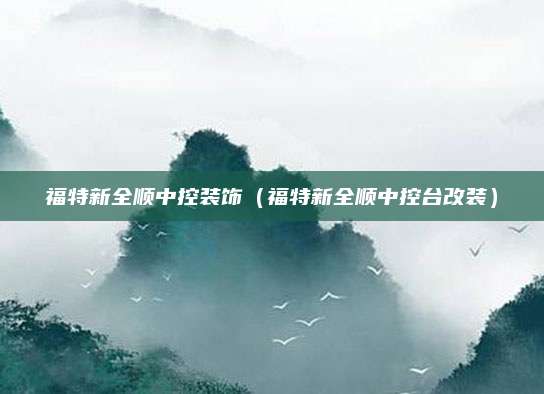 福特新全顺中控装饰(福特新全顺中控台改装)