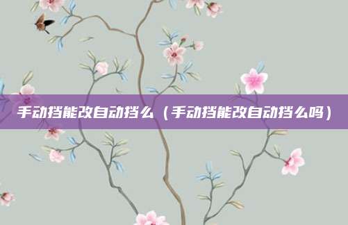 手动挡能改自动挡么(手动挡能改自动挡么吗)