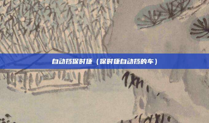 自动挡保时捷(保时捷自动挡的车)