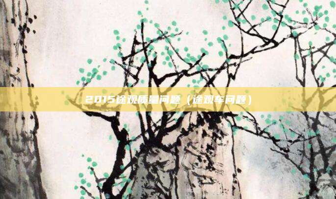 2015途观质量问题(途观车问题)