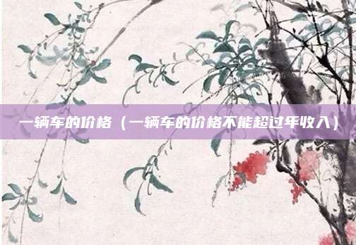 一辆车的价格(一辆车的价格不能超过年收入)