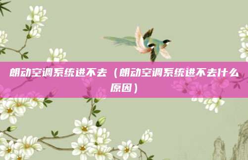 朗动空调系统进不去(朗动空调系统进不去什么原因)