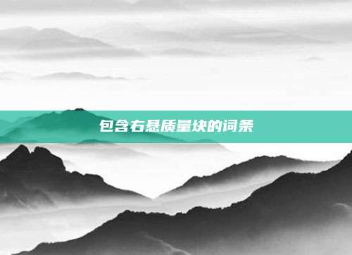 包含右悬质量块的词条