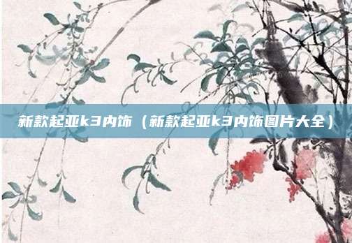 新款起亚k3内饰(新款起亚k3内饰图片大全)