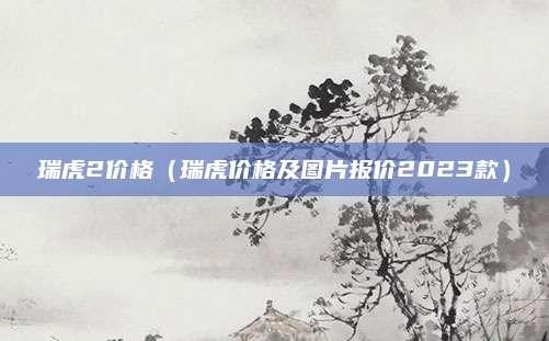 瑞虎2价格(瑞虎价格及图片报价2023款)