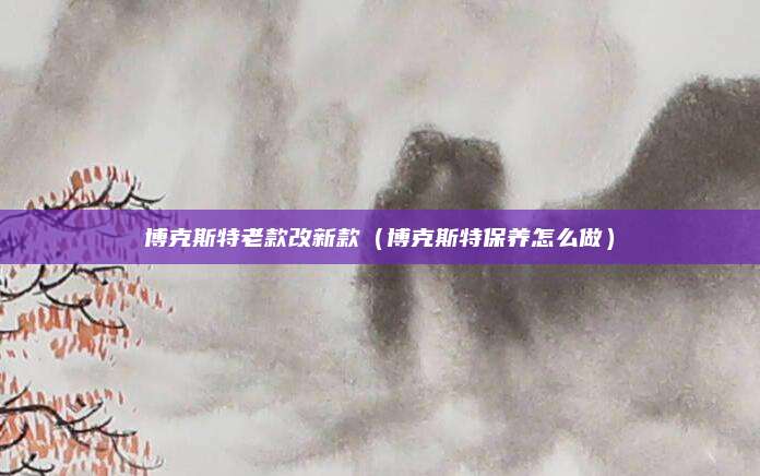 博克斯特老款改新款(博克斯特保养怎么做)