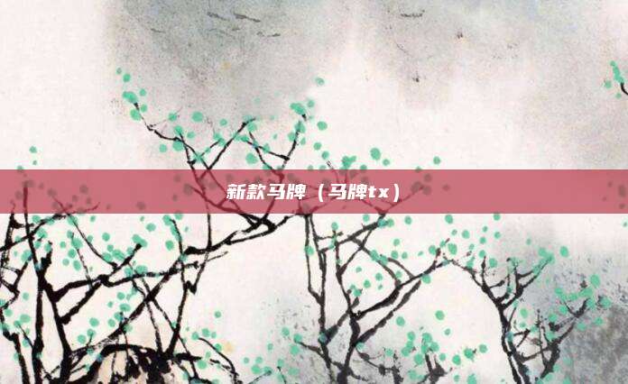 新款马牌(马牌tx)