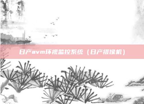 日产avm环视监控系统(日产摄像机)