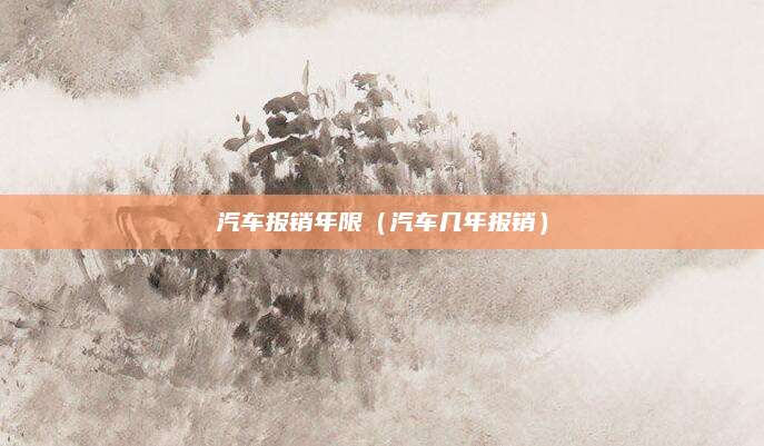 汽车报销年限(汽车几年报销)