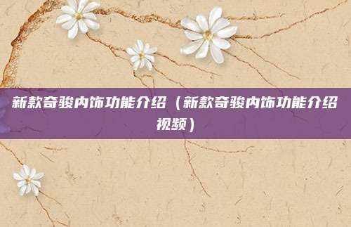 新款奇骏内饰功能介绍(新款奇骏内饰功能介绍视频)