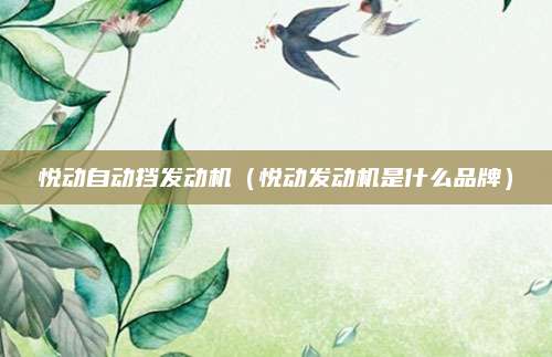 悦动自动挡发动机(悦动发动机是什么品牌)