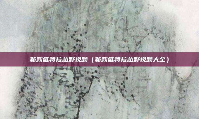 新款维特拉越野视频(新款维特拉越野视频大全)