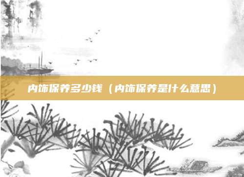 内饰保养多少钱(内饰保养是什么意思)