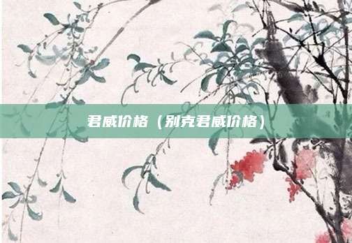 君威价格(别克君威价格)