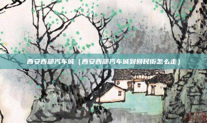 西安西部汽车城(西安西部汽车城到回民街怎么走)