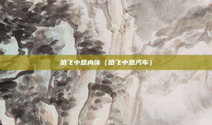 哈飞中意内饰(哈飞中意汽车)