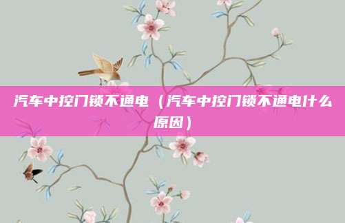 汽车中控门锁不通电(汽车中控门锁不通电什么原因)