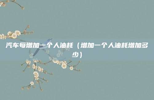 汽车每增加一个人油耗(增加一个人油耗增加多少)