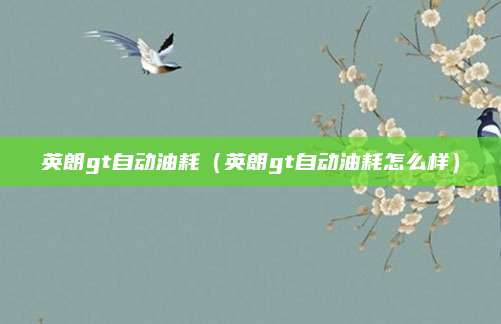 英朗gt自动油耗(英朗gt自动油耗怎么样)